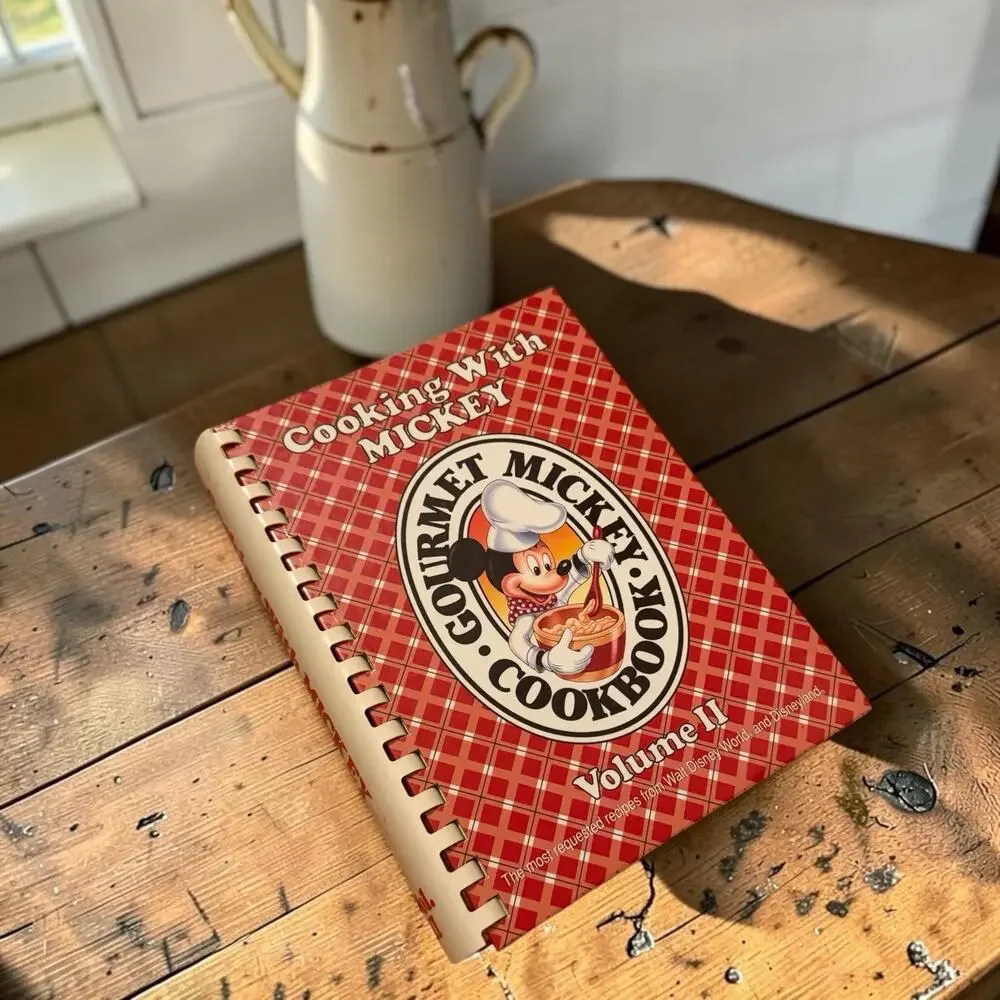 Vintage DISNEY Cooking with Mickey Mouse Gourmet COOKBOOK Vol II Park Recipes